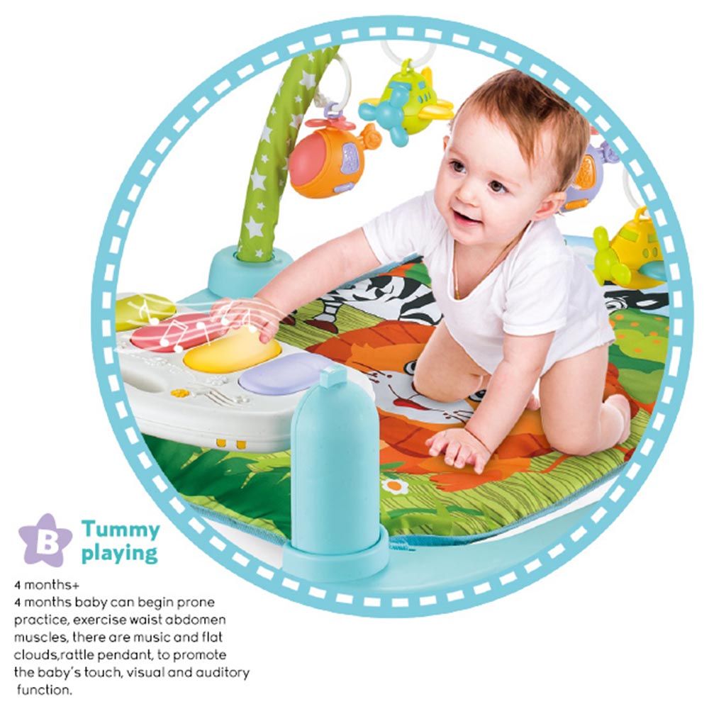 Little Angel - Baby Bluetooth Piano Gym Mat - Blue