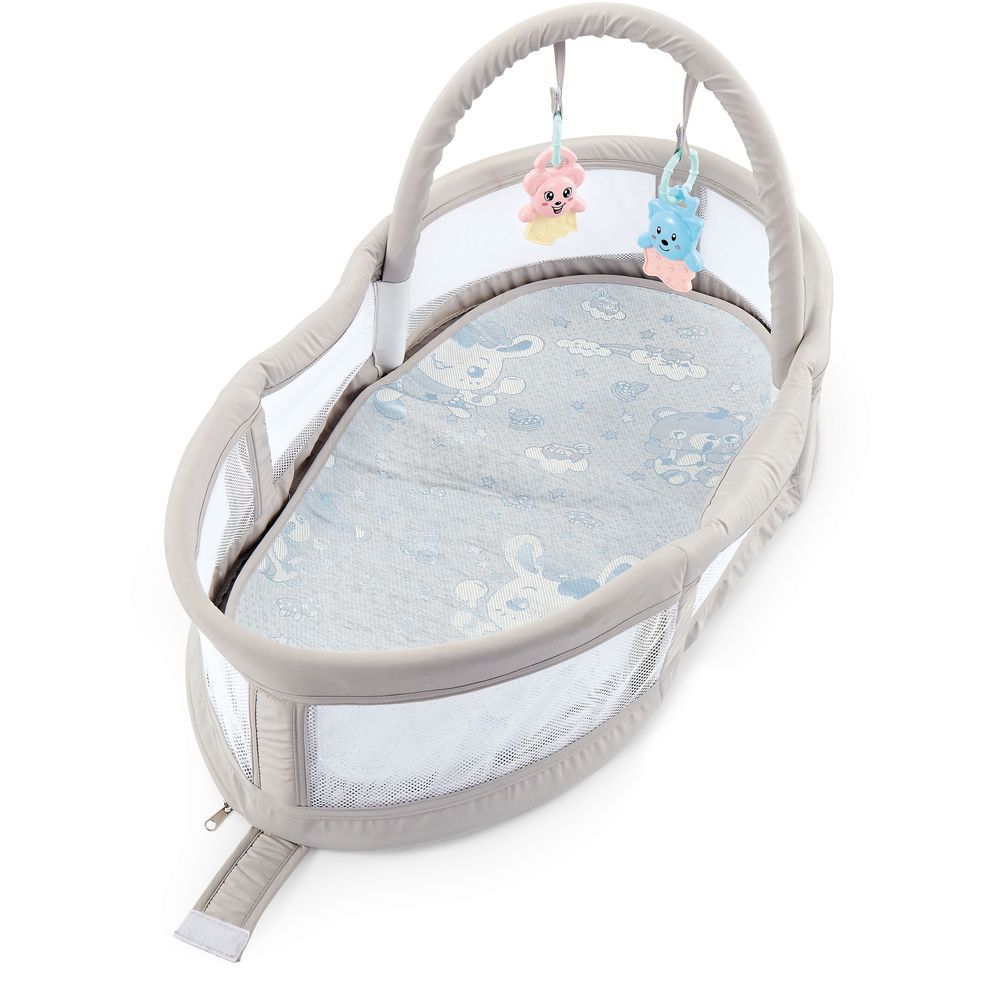 Little Angel - Baby Bed Foldable Bassinet for 3+ Months - Grey