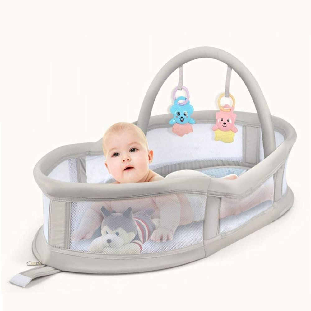 Little Angel - Baby Bed Foldable Bassinet for 3+ Months - Grey