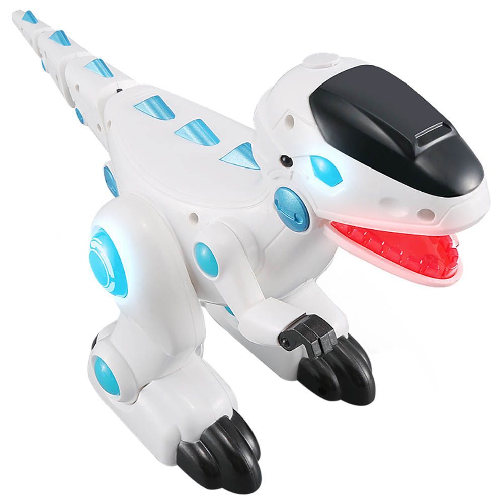 Little Angel - Kids Robot Dinosaur With Remote Led & Music Toy - White