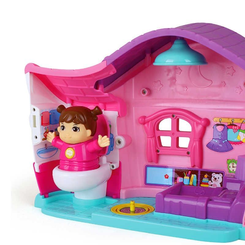 Hola Kids Toys Dollhouse Pretend Play for 3+ y - Pink