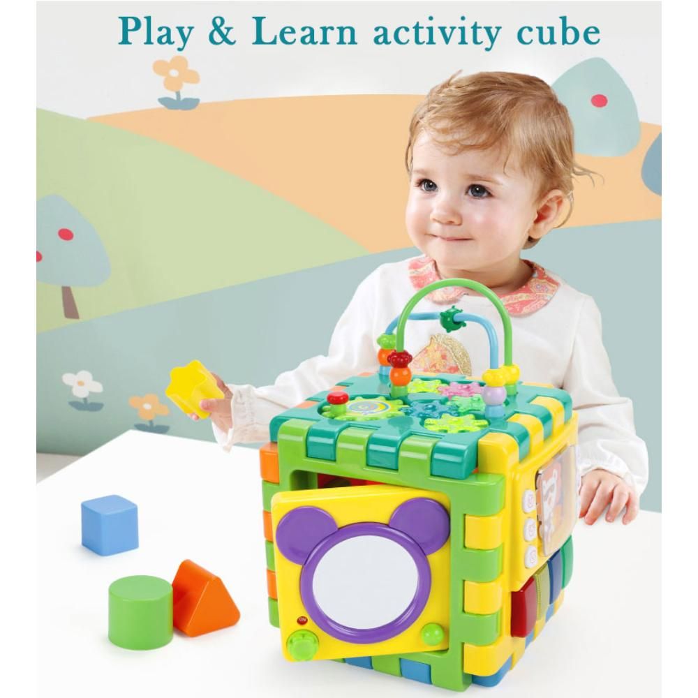 Goodway - Baby Activity Cube Educational Toy With Lights And Gears