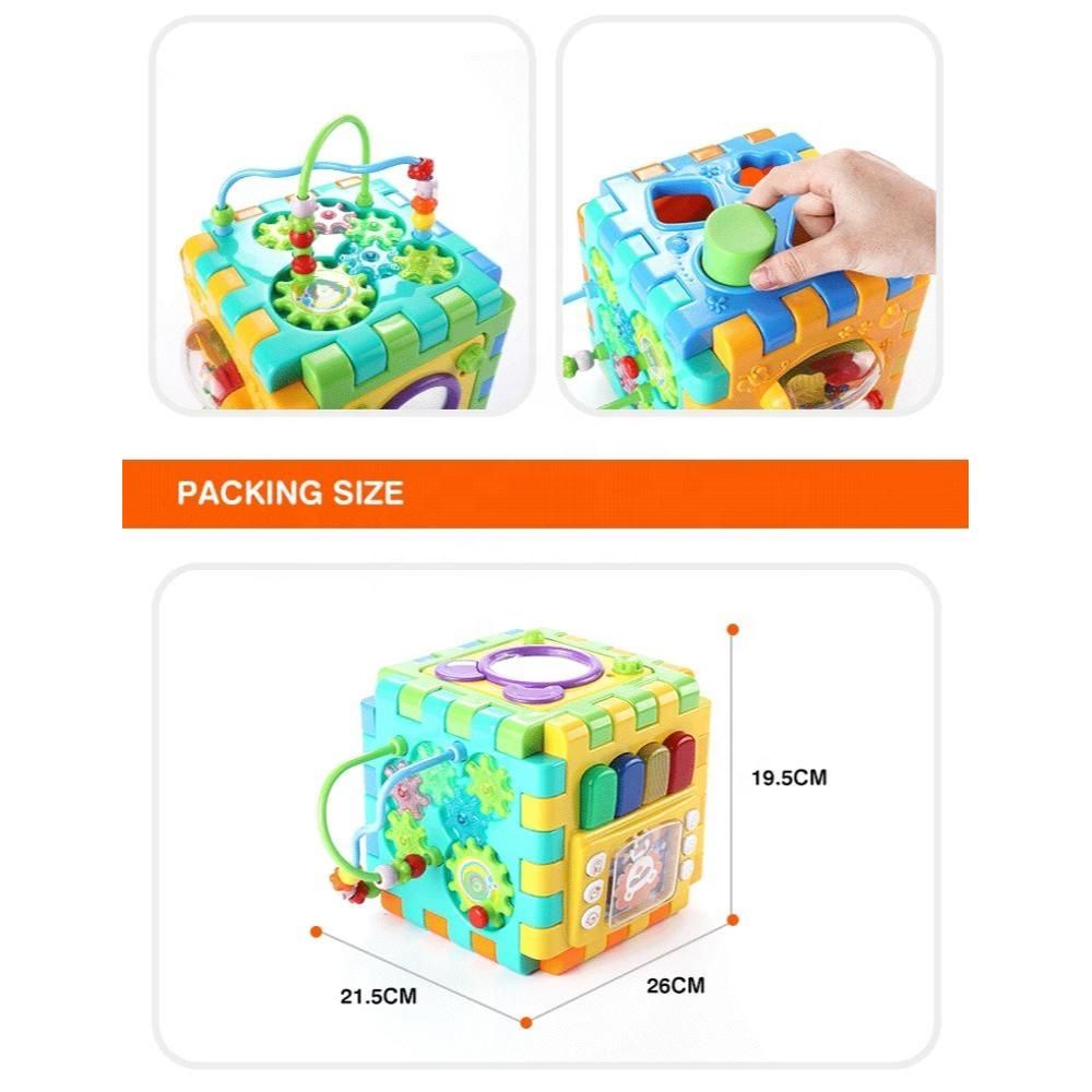 Goodway - Baby Activity Cube Educational Toy With Lights And Gears