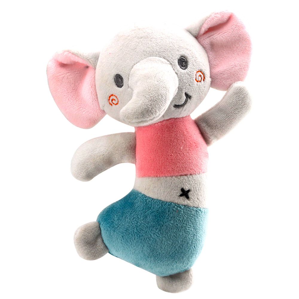 Little Angel - Baby Toys Hanging Rattle Soft Toy - Elephant - Pink/Blue