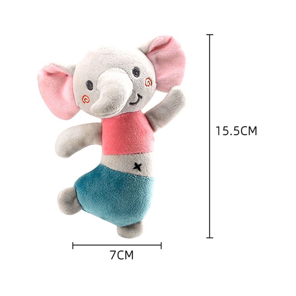 Little Angel - Baby Toys Hanging Rattle Soft Toy - Elephant - Pink/Blue