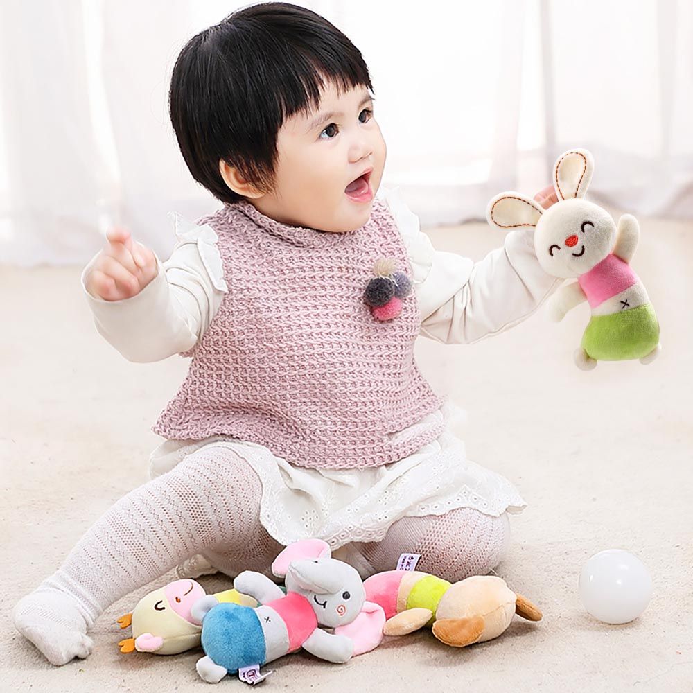 Little Angel - Baby Toys Hanging Rattle Soft Toy - Bunny - Ivory