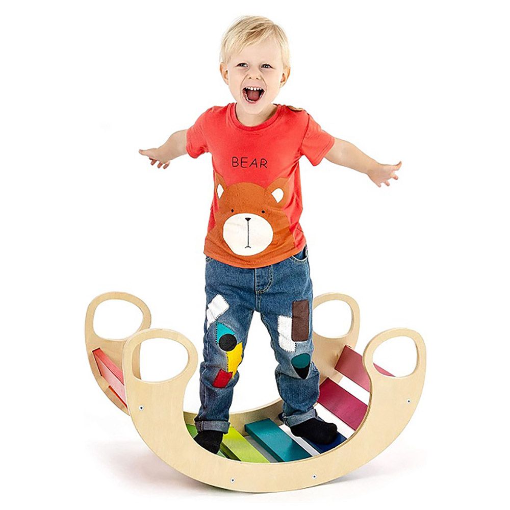 Little Angel - Kids Rockers Wooden Multicolor Rocker