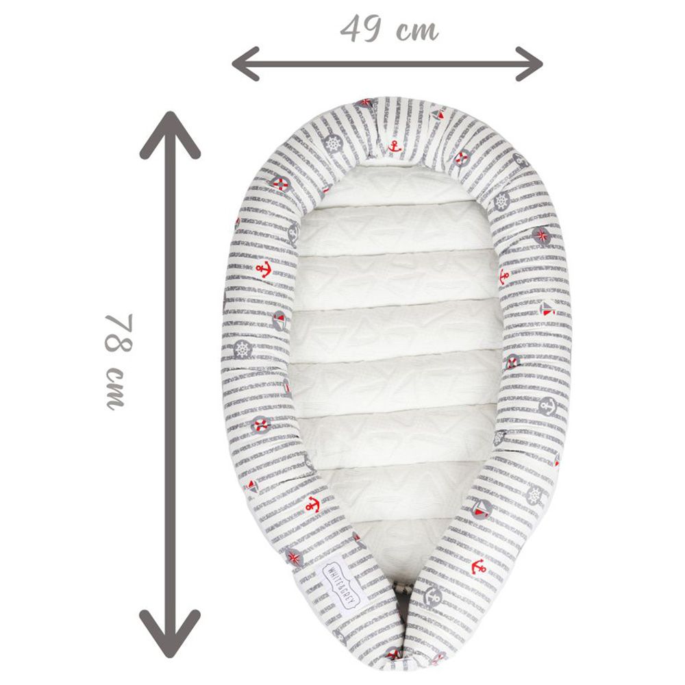 وايت&غراي - مهد مواليد ببطانة طرية - مرساة
