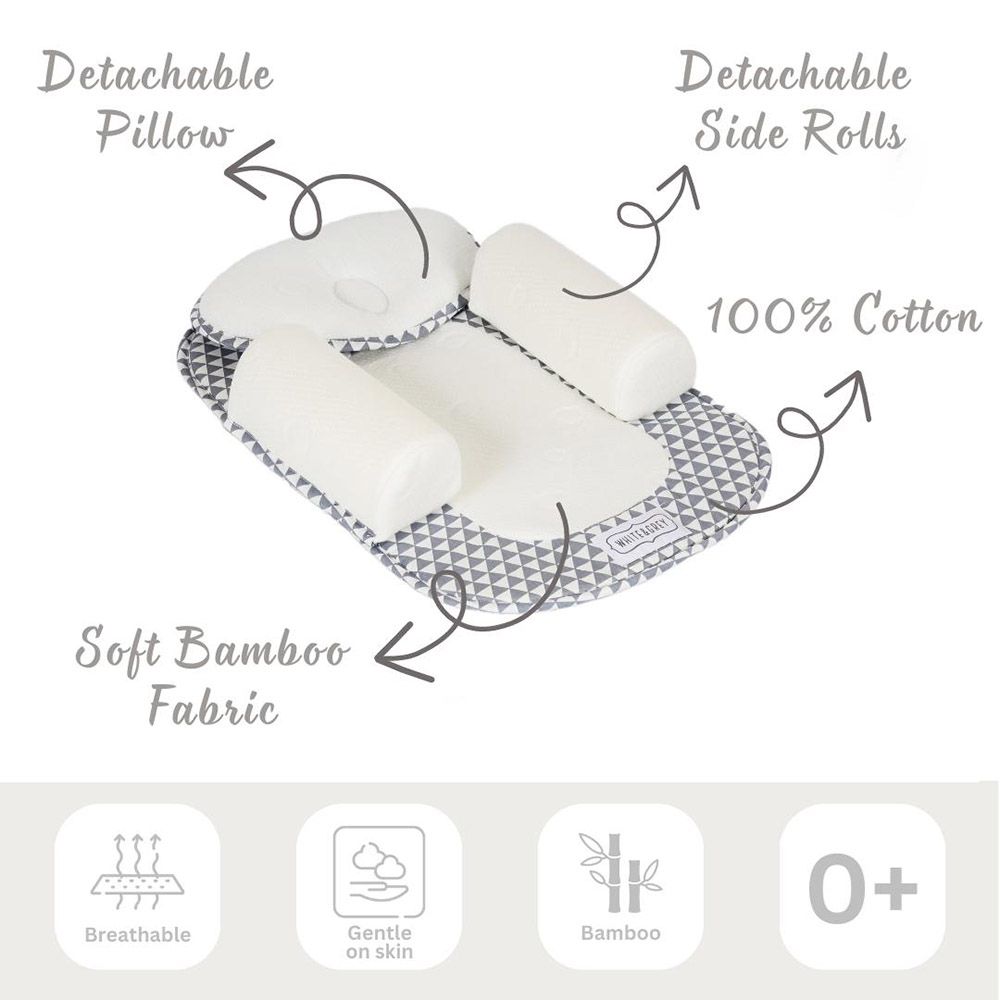 White&Grey - Cosy Sleep Baby Bedding  - Triangle