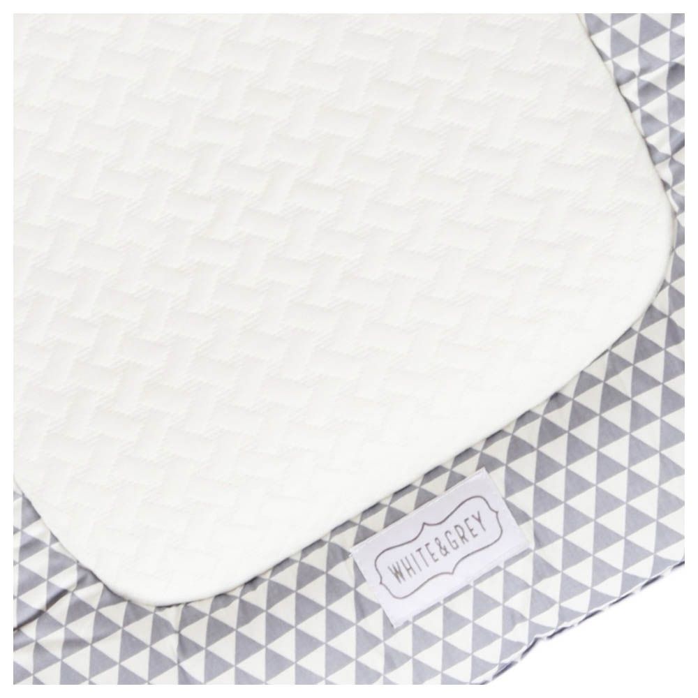 White&Grey - Baby Mattress With Pillow - Triangle