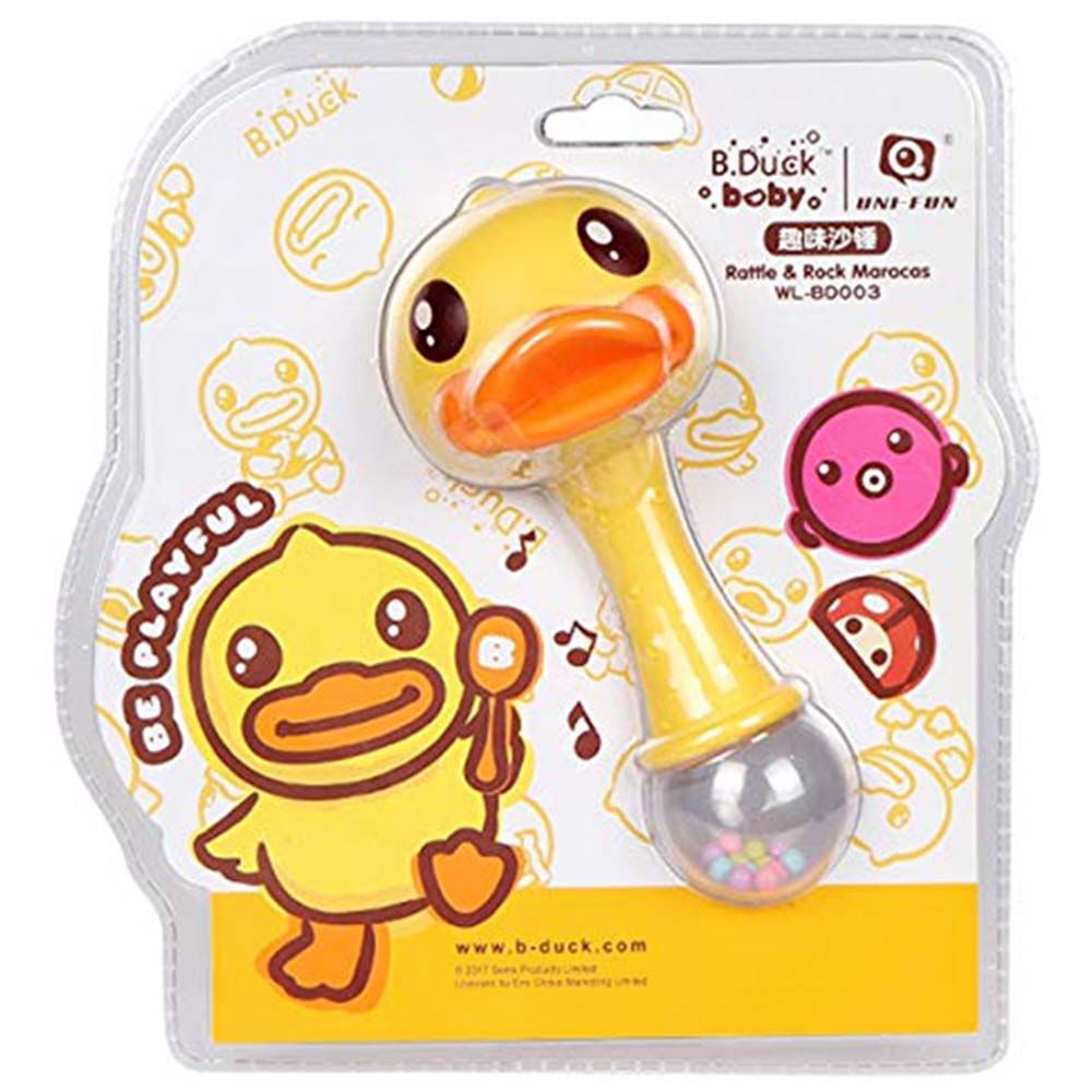 Little Angel - Baby Rattle Duck Shaker Toy - Orange