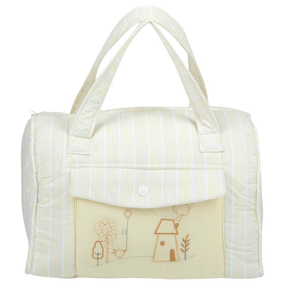 Night Angel - Baby Nappy Tote Diaper Travel Bag - Beige