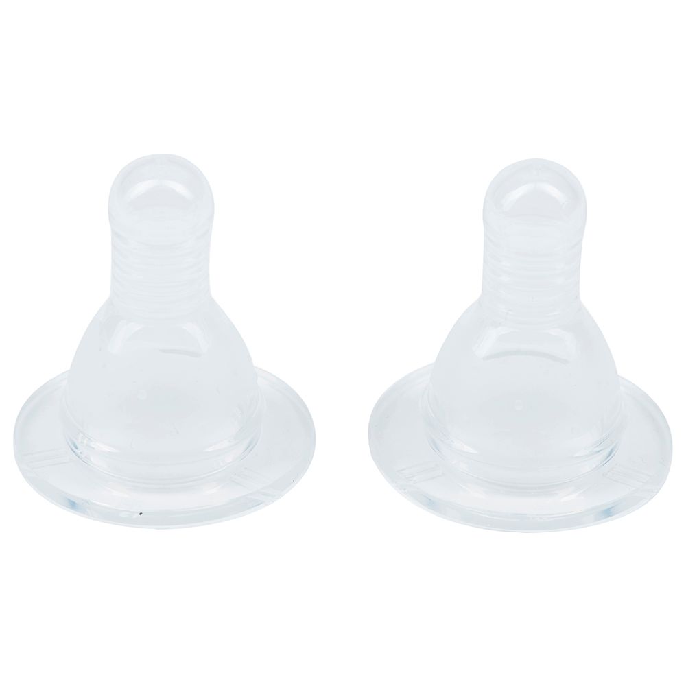 Babe - Baby Silicone Nipple Pack Of 2 - Clear