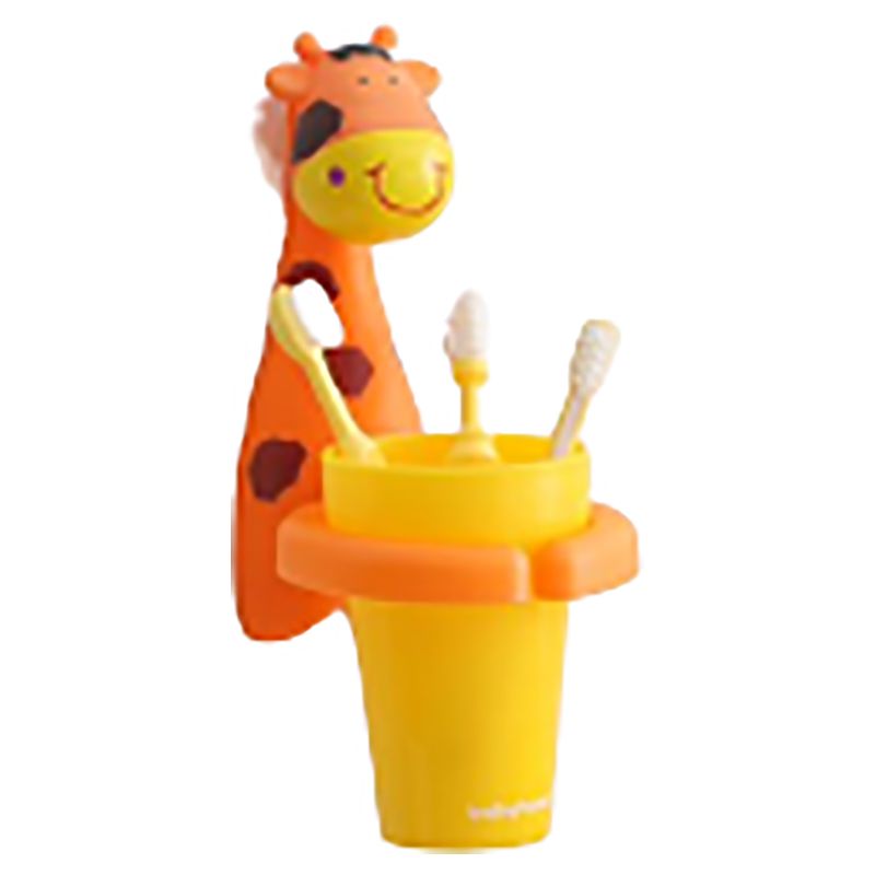 Little Angel - Kids Cute Animal Toothbrush & Cup Holder - Giraffe