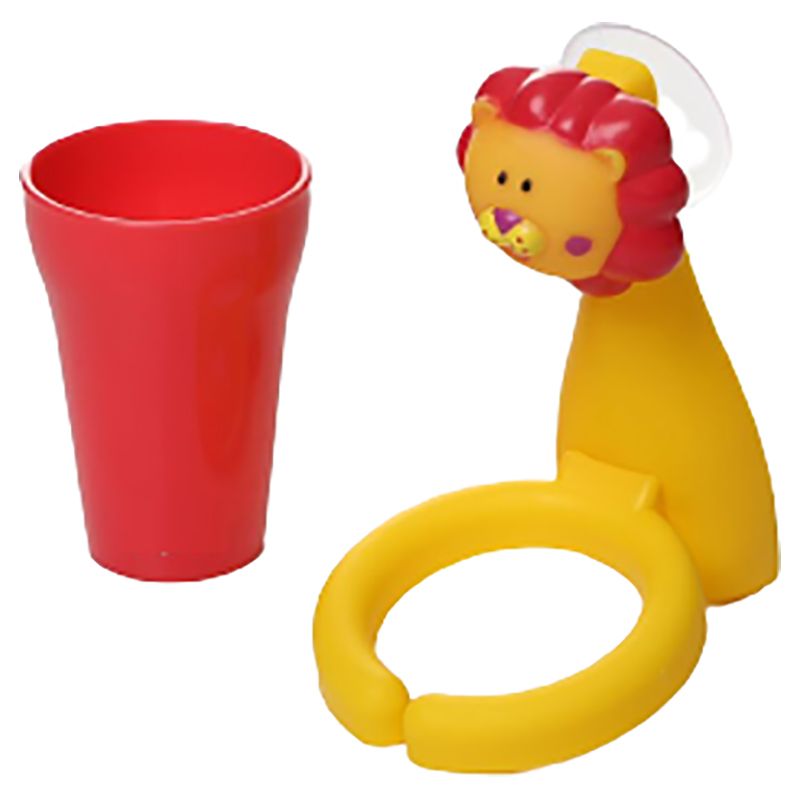 Little Angel - Kids Cute Animal Toothbrush & Cup Holder - Lion