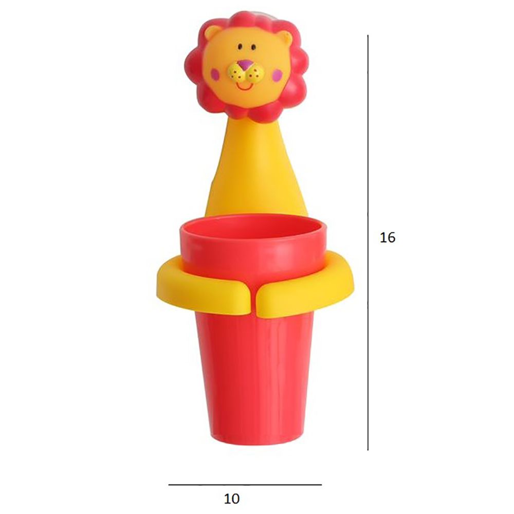 Little Angel - Kids Cute Animal Toothbrush & Cup Holder - Lion