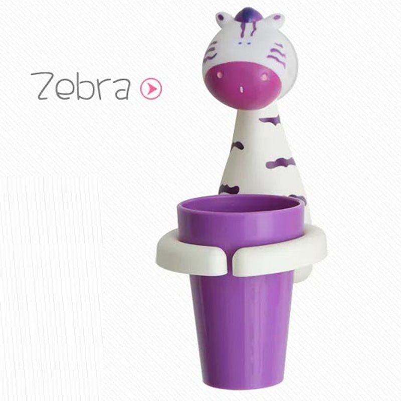 Little Angel - Kids Cute Animal Toothbrush & Cup Holder - Zebra