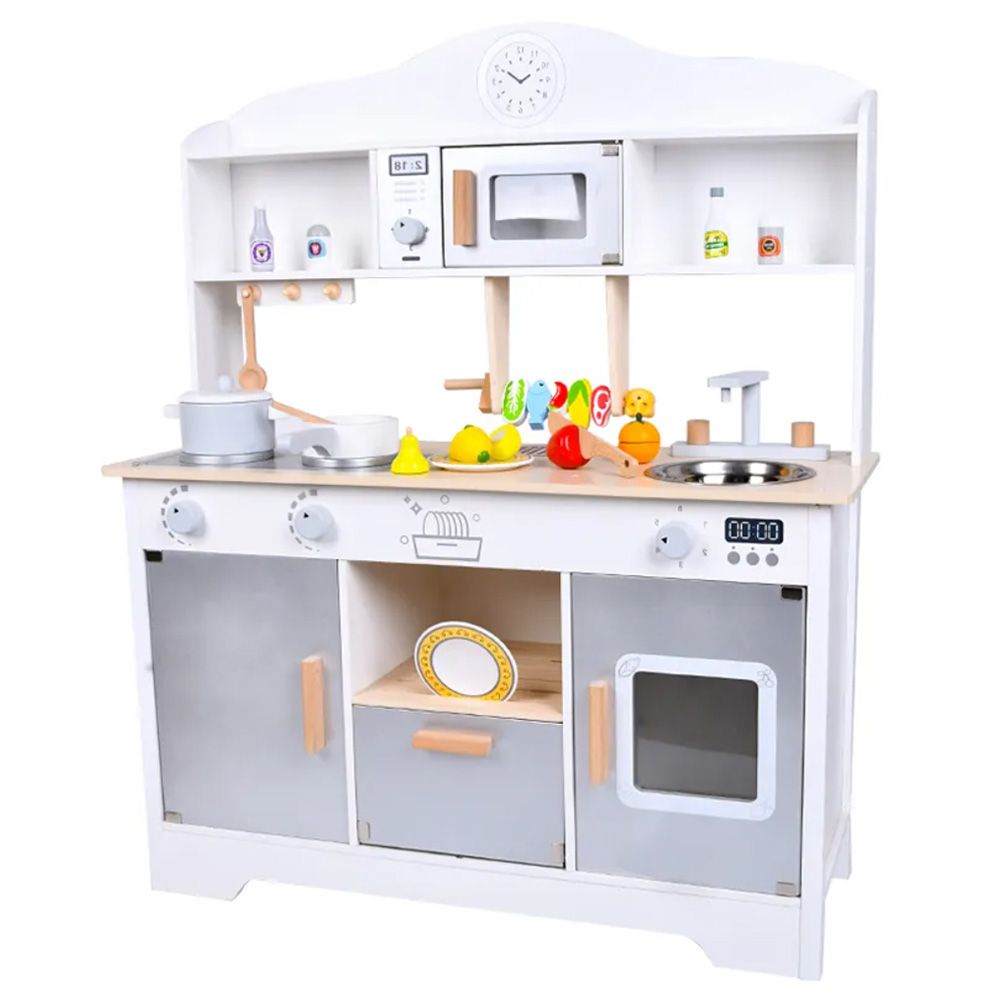 Little Angel - Kids Japanese Wooden Kitchen Toy Role Playset - White