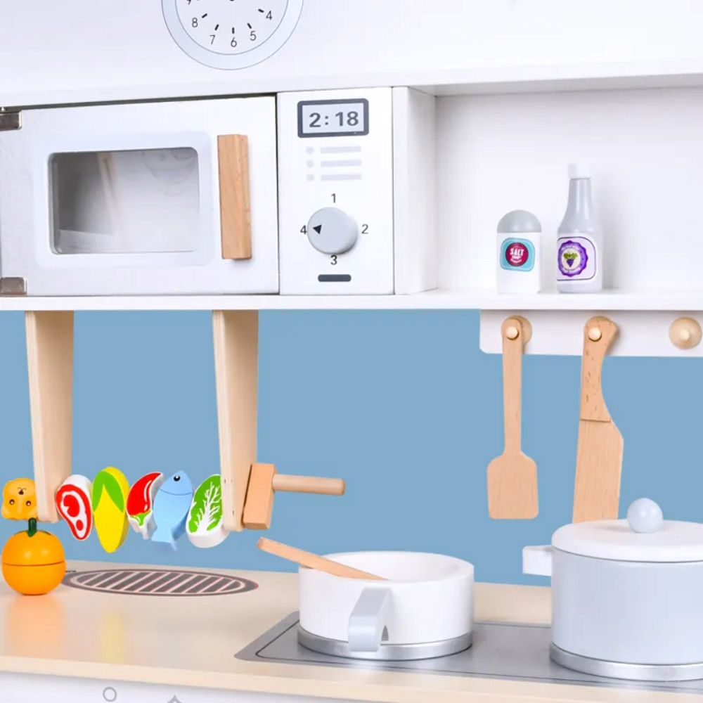 Little Angel - Kids Japanese Wooden Kitchen Toy Role Playset - White