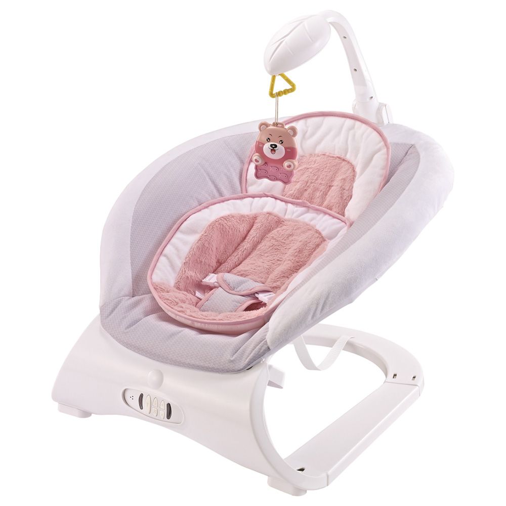 Little Angel - Baby Bouncer Chair Infant Recliner & Rocker - Pink