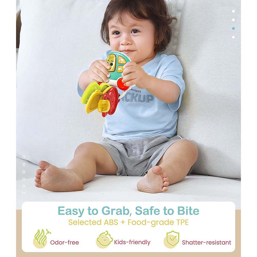 Hola - Baby Rattle Teething Car Toy W/Music for 3+ m