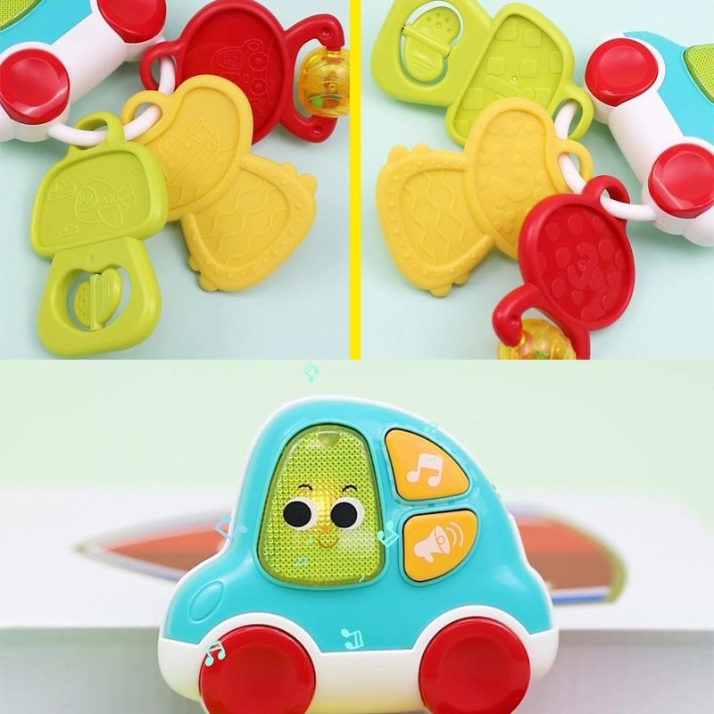 Hola - Baby Rattle Teething Car Toy W/Music for 3+ m