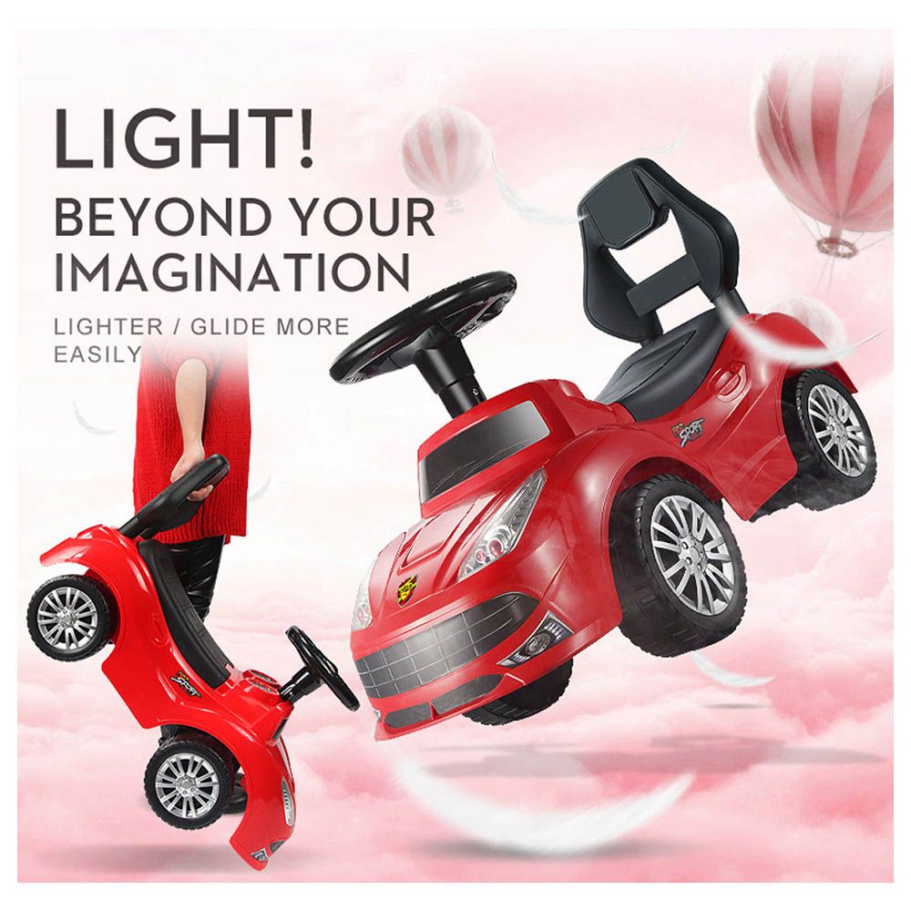 Little Angel - Kids Musical Push Ride On Car For Toddlers - Red