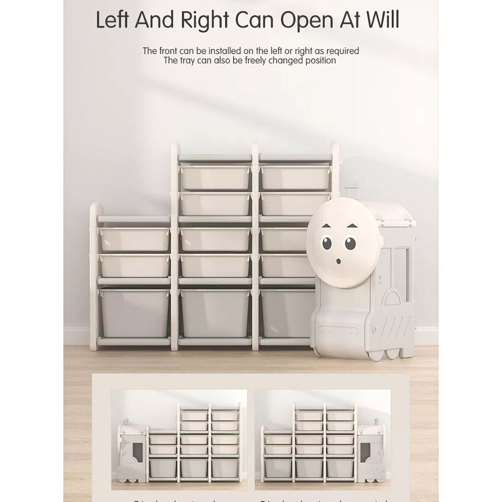 Little Angel - Toys Organizers & Multi Storage Rack - Grey