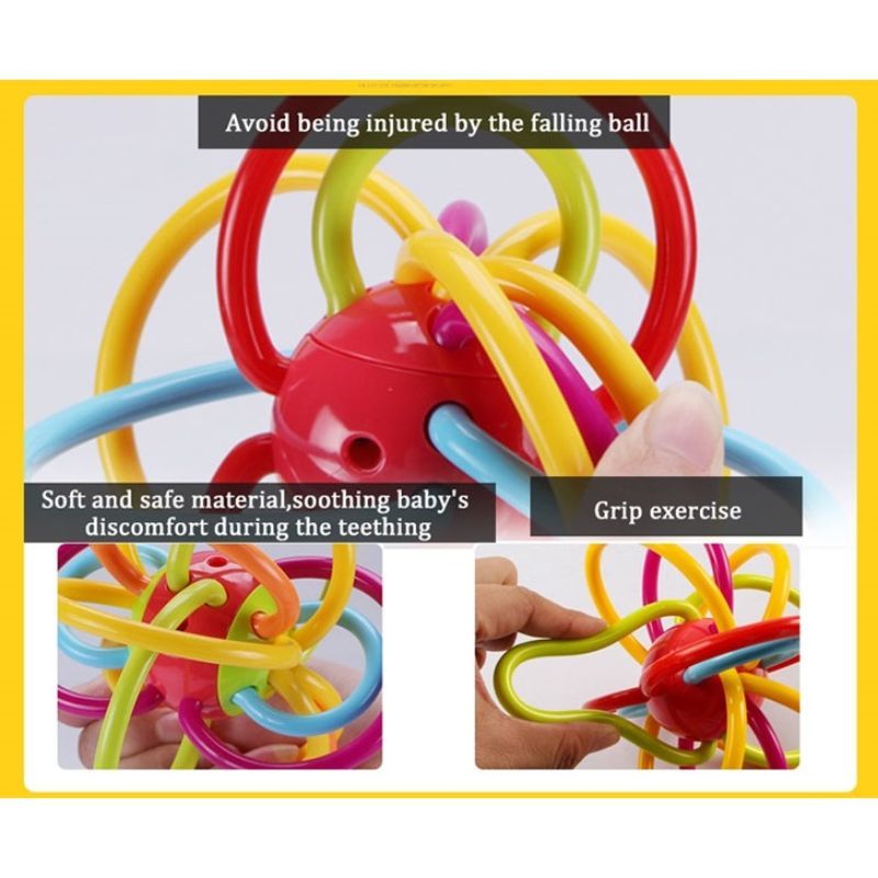 Goodway - Baby Teething Rattle Toy - Colorful Sensory Toy For Newborns