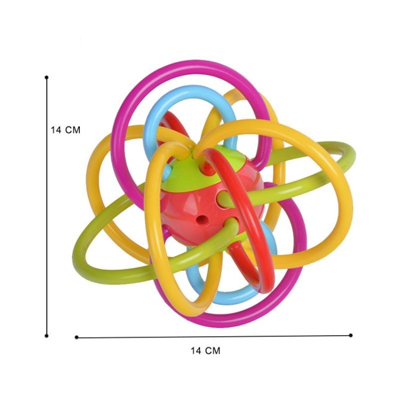 Goodway - Baby Teething Rattle Toy - Colorful Sensory Toy For Newborns
