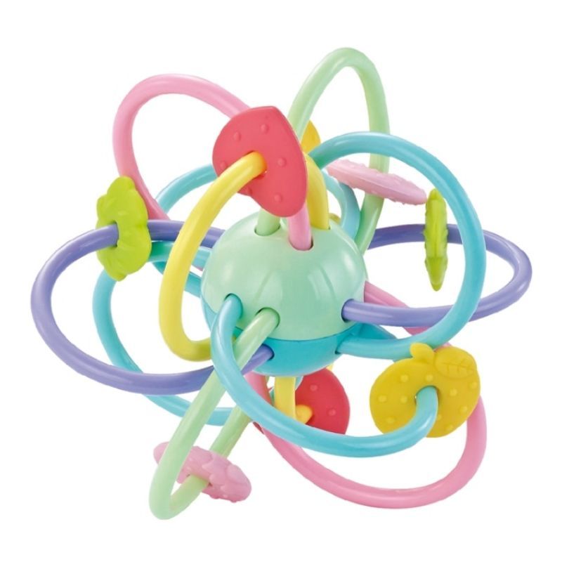 Goodway - Baby Teething Rattle Toy - Colorful Sensory Teether For Babies