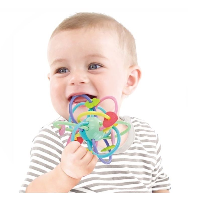 Goodway - Baby Teething Rattle Toy - Colorful Sensory Teether For Babies