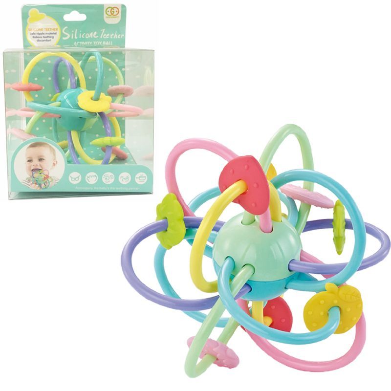 Goodway - Baby Teething Rattle Toy - Colorful Sensory Teether For Babies