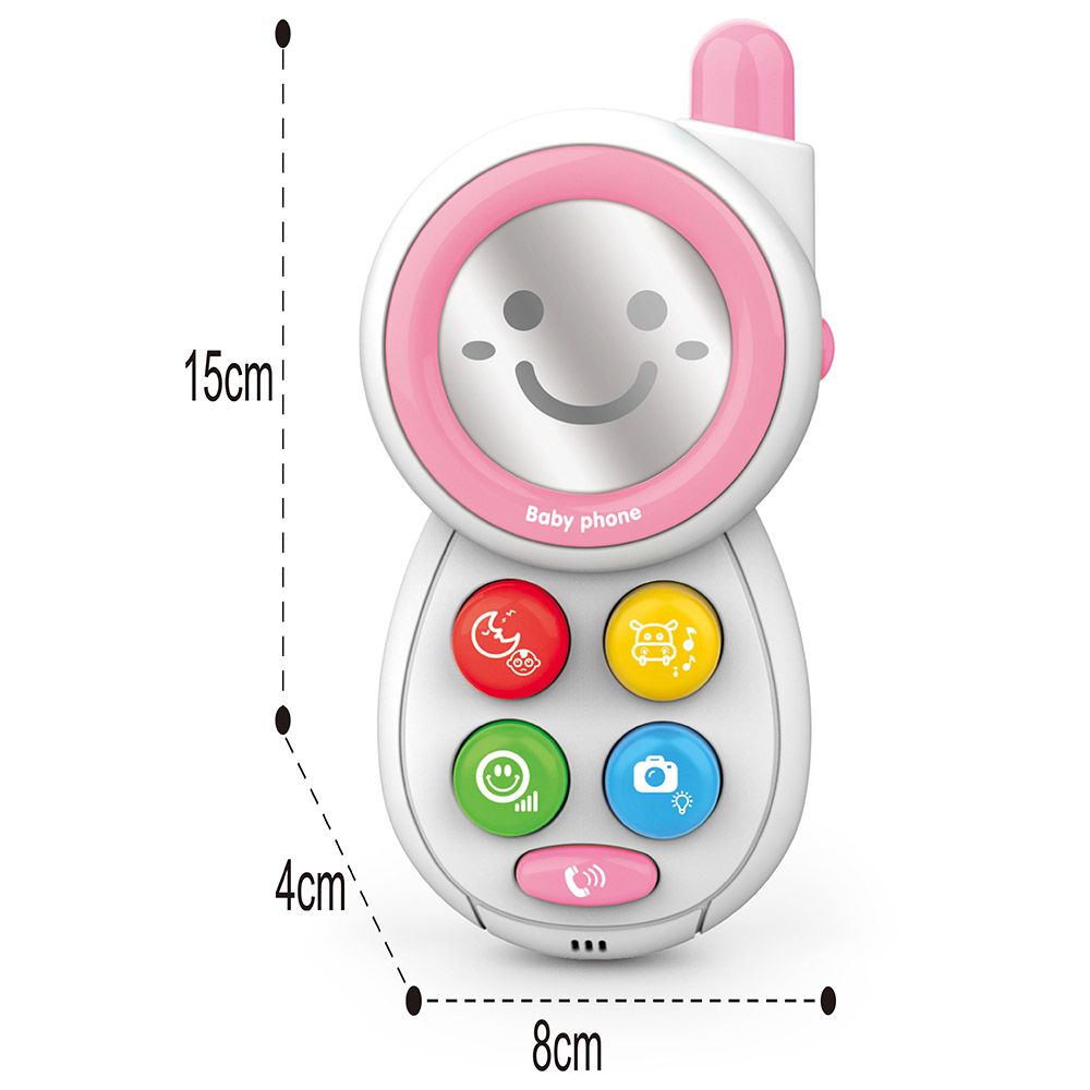 Huanger - Baby Educational Phone Toy for 6+ Months - Pink