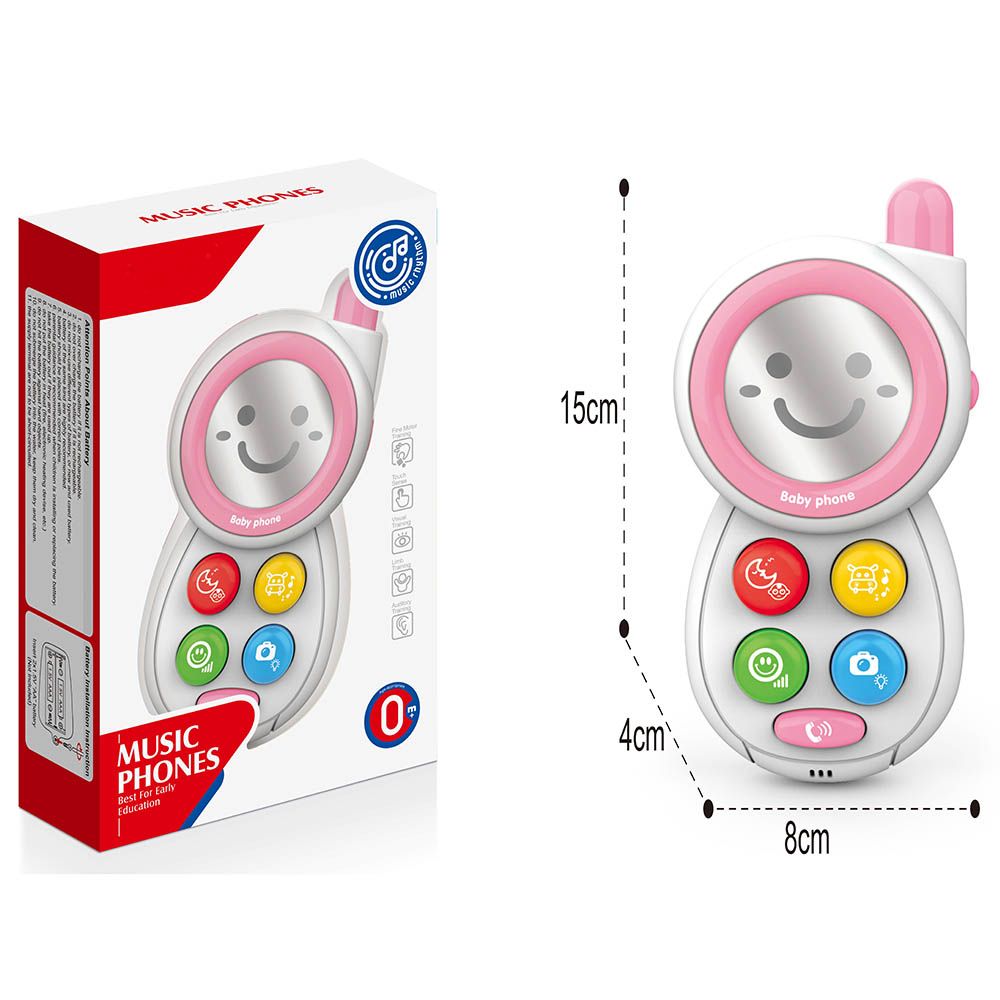 Huanger - Baby Educational Phone Toy for 6+ Months - Pink