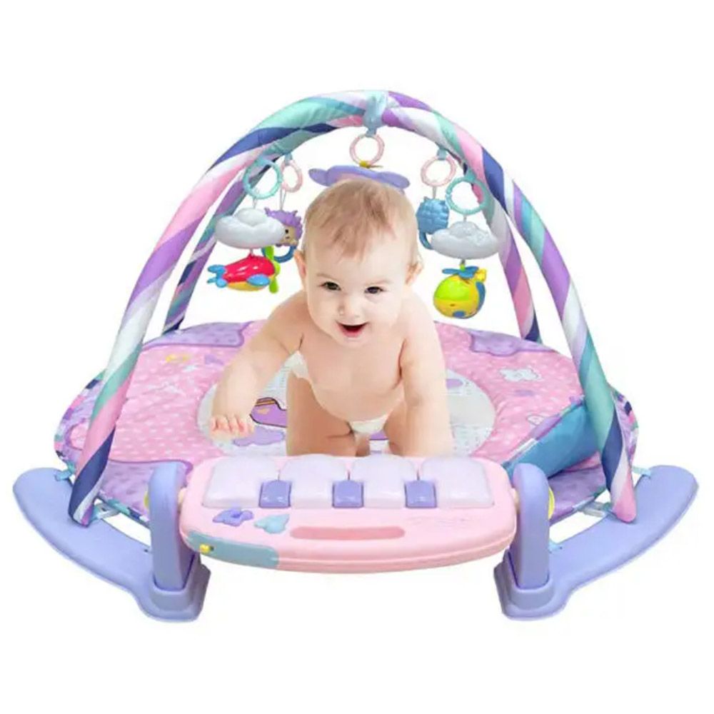 Huanger - Baby Round Gym Playmat w/ Music - Pink