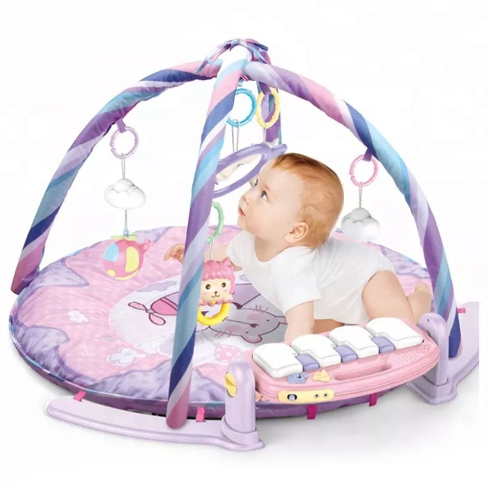 Huanger - Baby Round Gym Playmat w/ Music - Pink