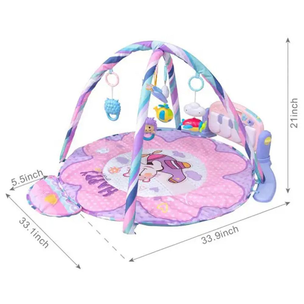 Huanger - Baby Round Gym Playmat w/ Music - Pink