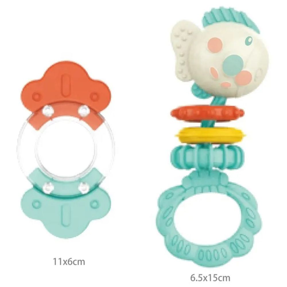 Huanger - Baby Rattles & Teether Set - 4pcs