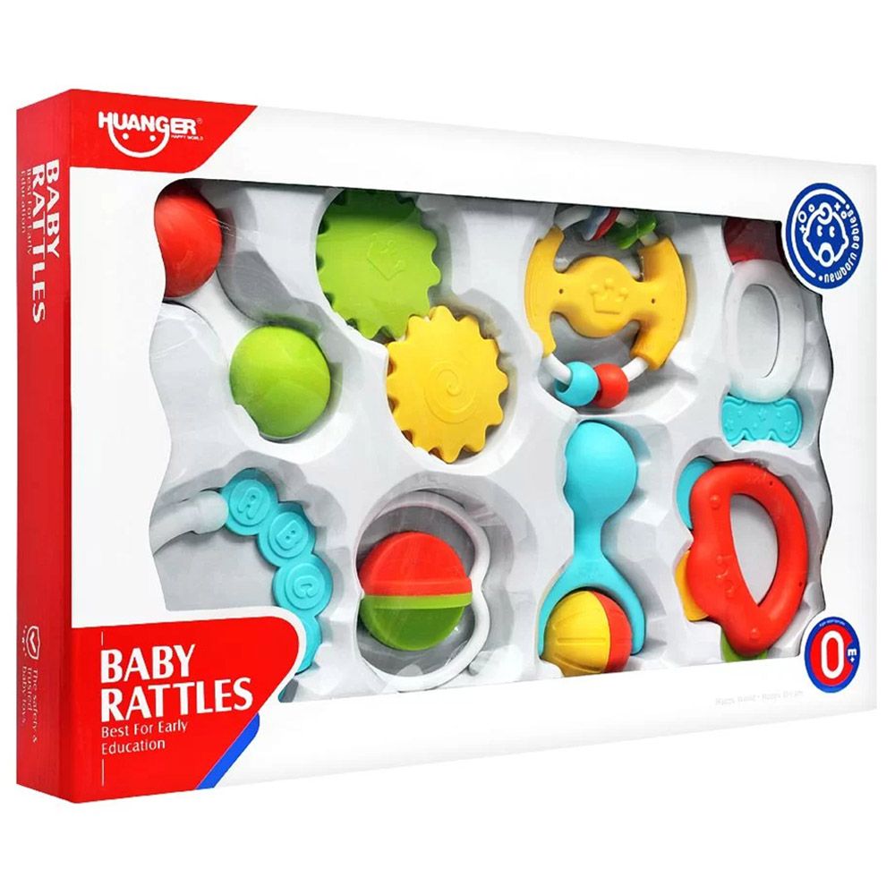 Huanger - Baby Rattles & Teether Giftset - 8pcs