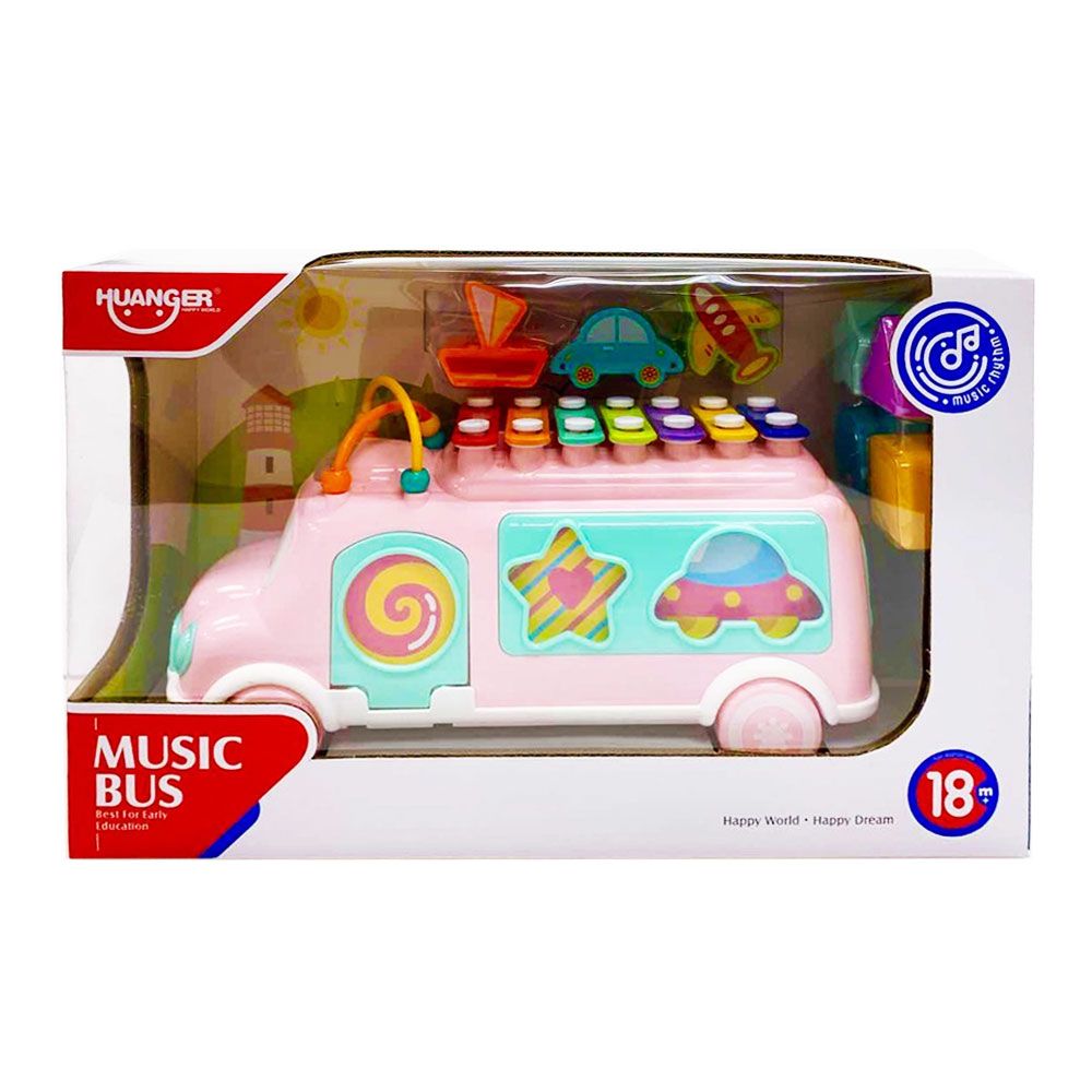 Huanger - Baby Toys Musical Bus Toy for 18+ Months