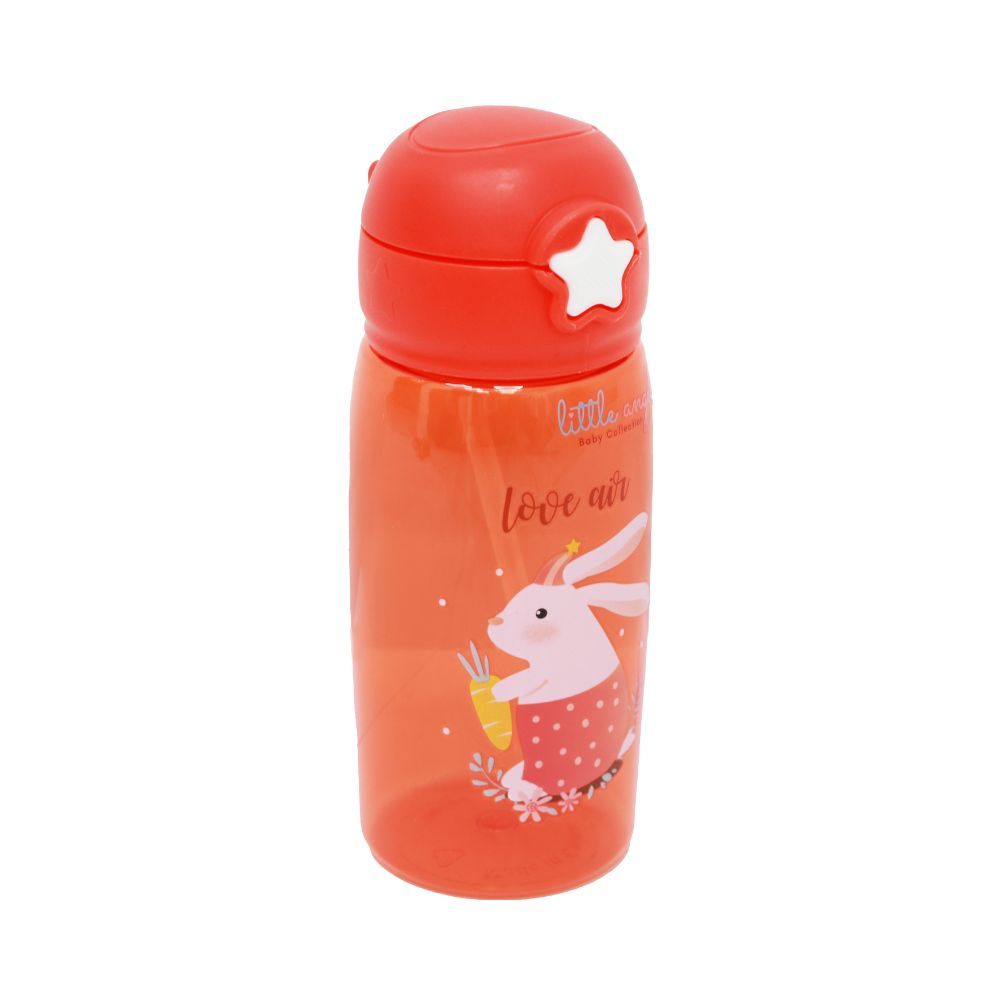 Little Angel - Kids Straw Water Bottle with Cover 480ml - Red