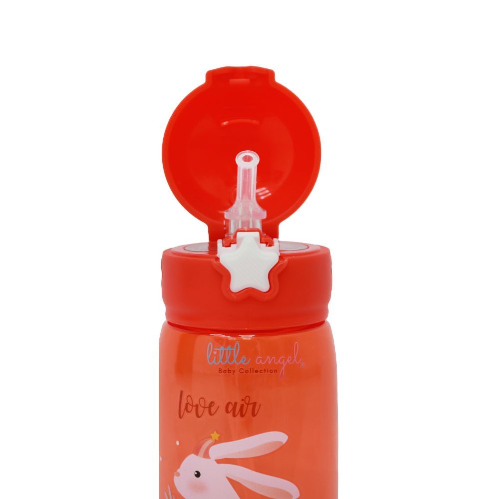 Little Angel - Kids Straw Water Bottle with Cover 480ml - Red