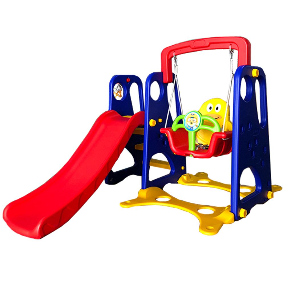 Little Angel-Kids Slide And Swing 3-In-1 Activity Playset