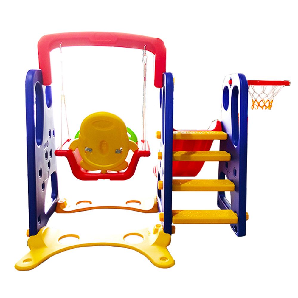 Little Angel-Kids Slide And Swing 3-In-1 Activity Playset