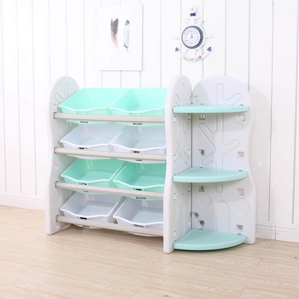 Little Angel-Toy Storage Organizer With Side Shelf-Blue