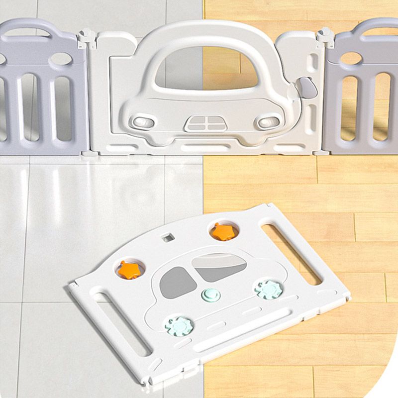 Little Angel-Baby Playpen W/Basketball Hoop And Fence-Grey