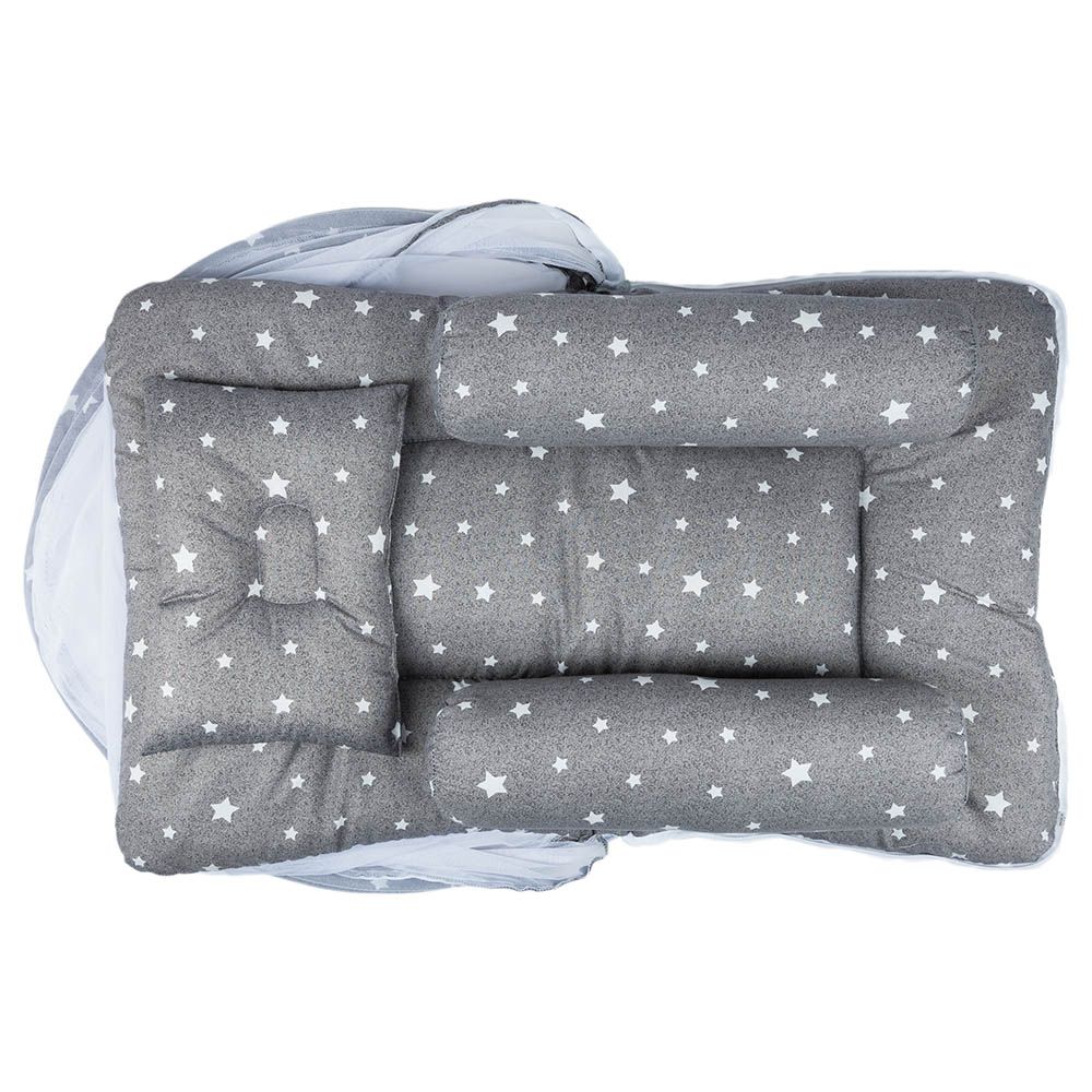 Little Angel - Baby Bed w/ Bolster & Pillow - Grey_NewBorn