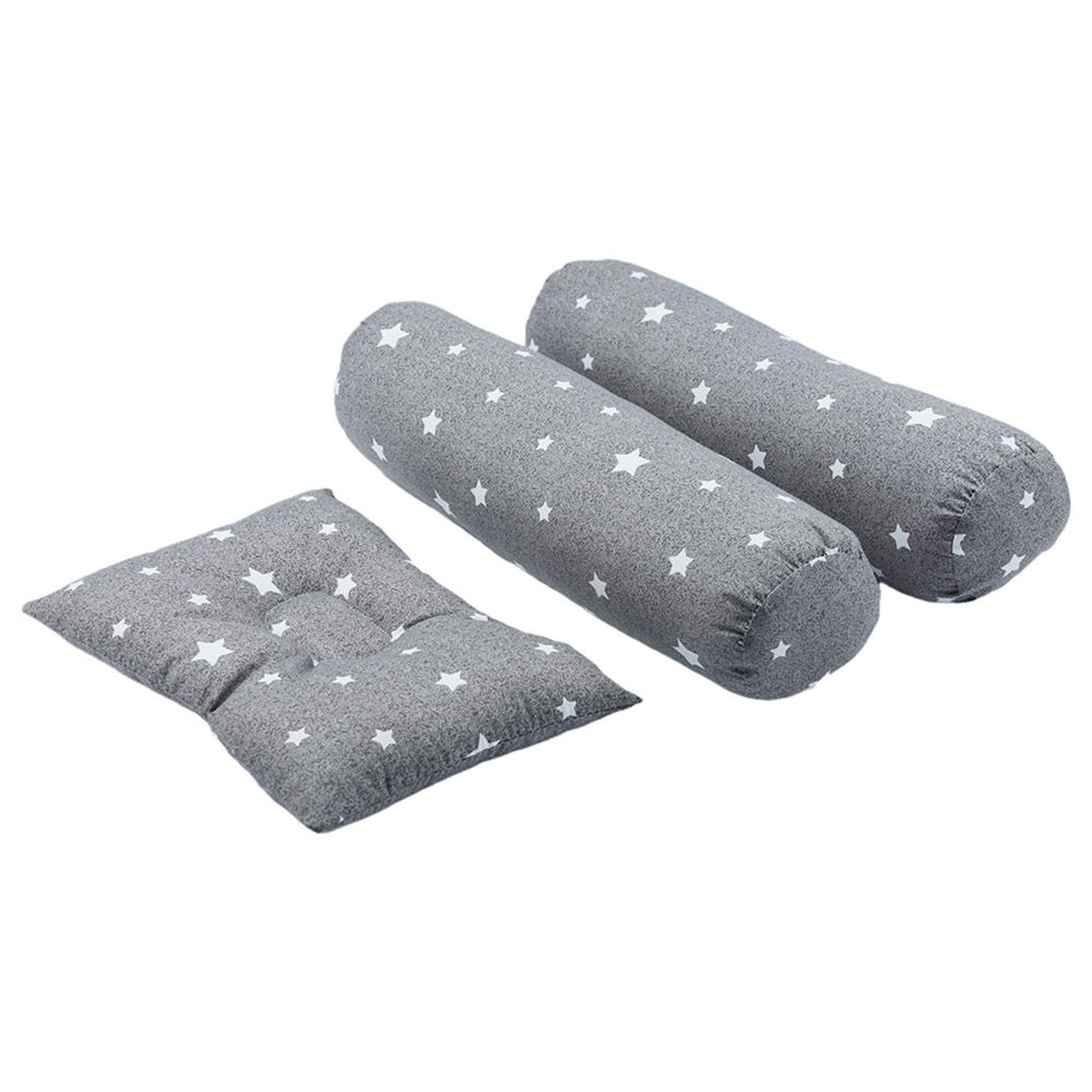 Little Angel - Baby Bed w/ Bolster & Pillow - Grey_NewBorn