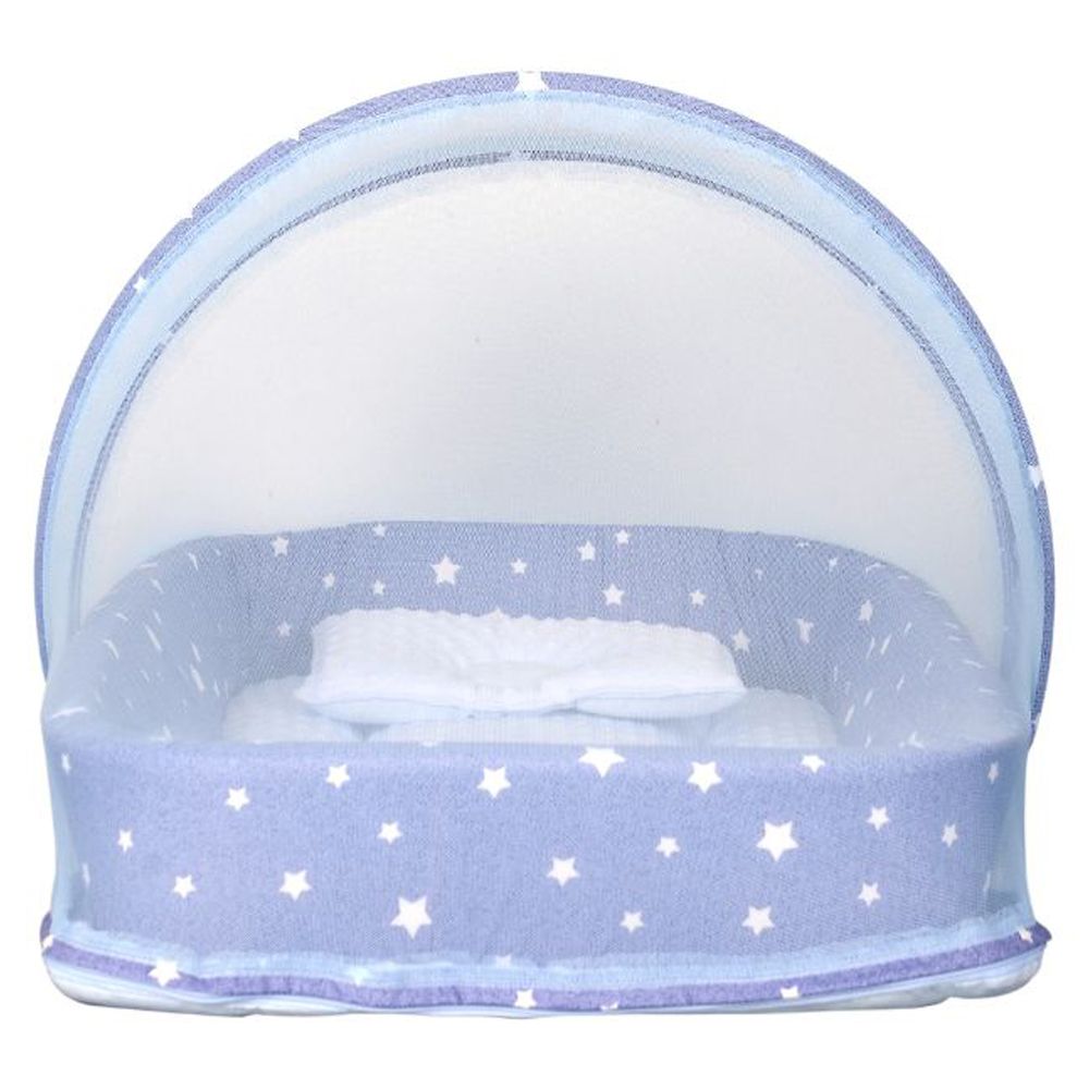 Little Angel - Baby Bed w/Comfy Paddings - Blue